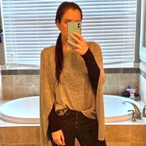 Supersoft Gray Sweater Cape